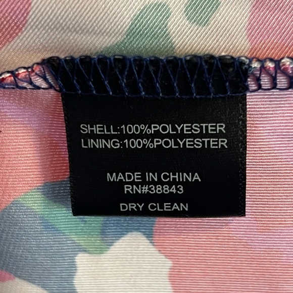 Sam Edelman Women's Poppy Floral V-Neck Poly A-Line Dress Coral Sz 2 NWT - Picture 3 of 10